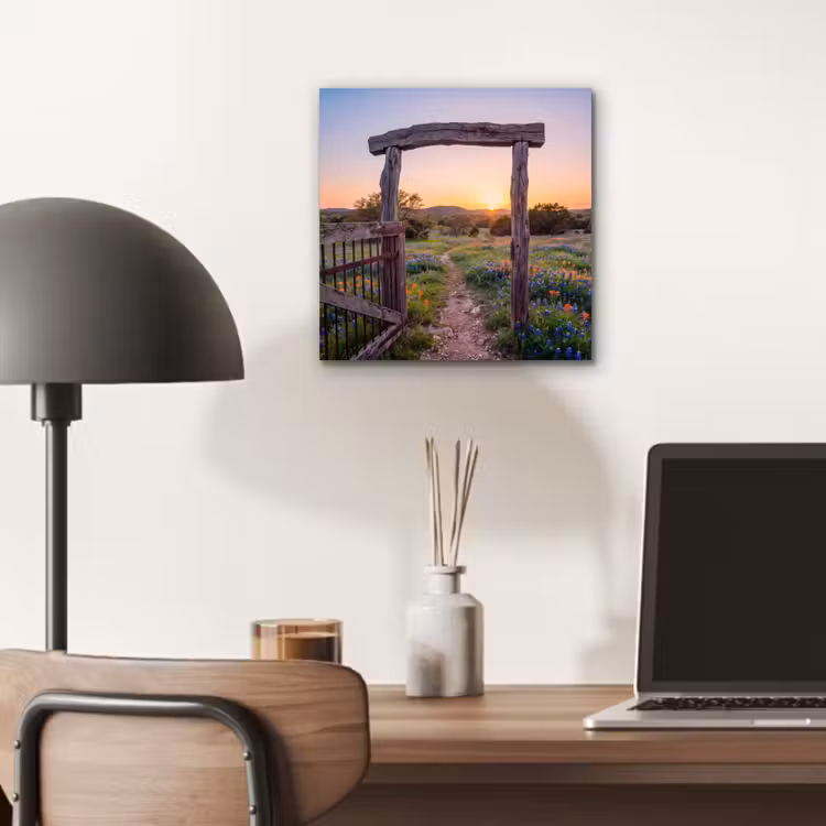 Alu-Dibond-Bild - Tor – Blumen – Natur — 6