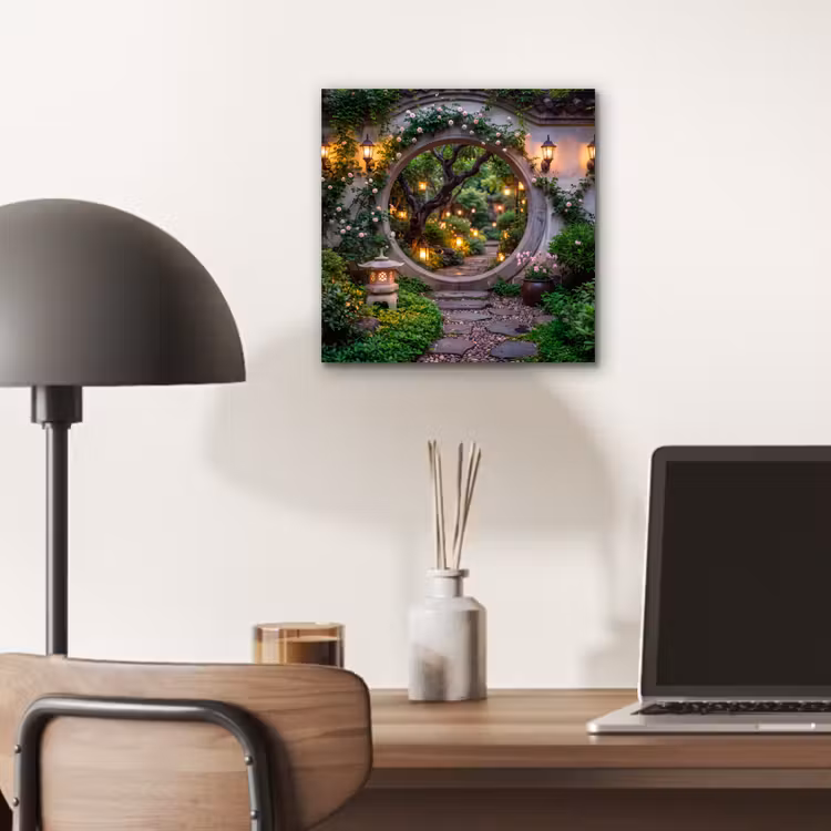 Alu-Dibond-Bild - Tor – Garten – Beleuchtung — 6