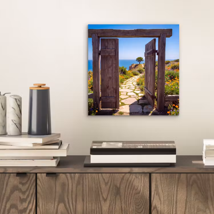 Alu-Dibond-Bild - Tor – Weg – Meer — 2