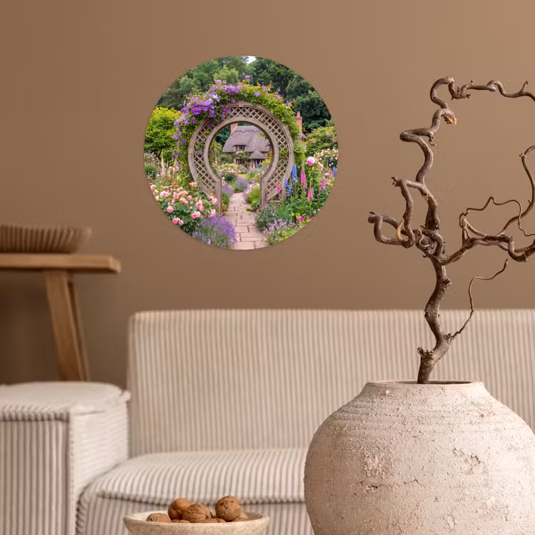 Runde Tapete - Garten – Bogen – Blumen — 2