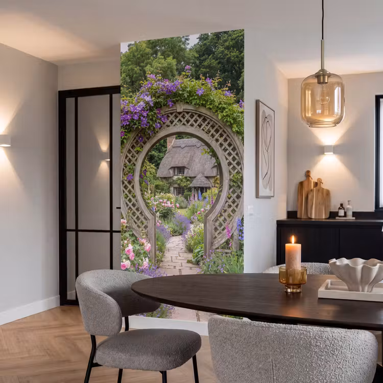 Tapete - Garten – Bogen – Blumen — 5