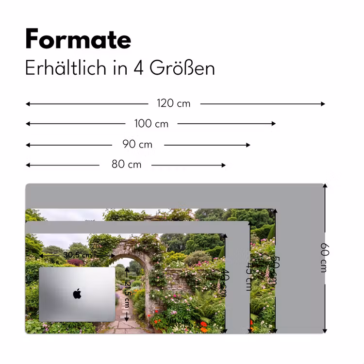 Schreibtischunterlage - Garten – Blumen – Weg — 5