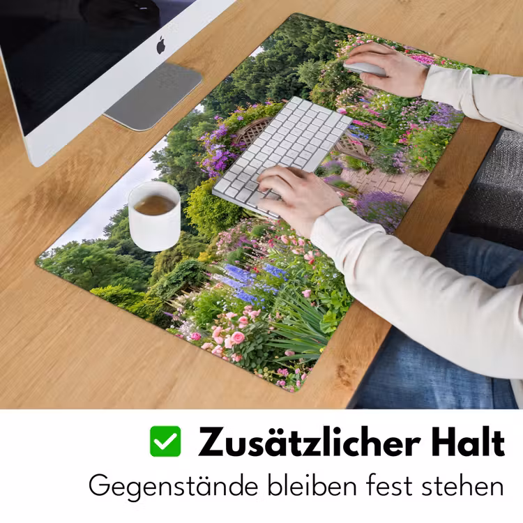 Schreibtischunterlage - Garten – Bogen – Blumen — 3