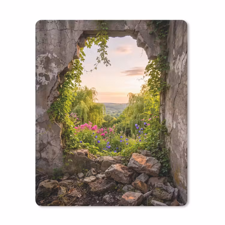 Mauspad - Mauer – Natur – Blumen — 1
