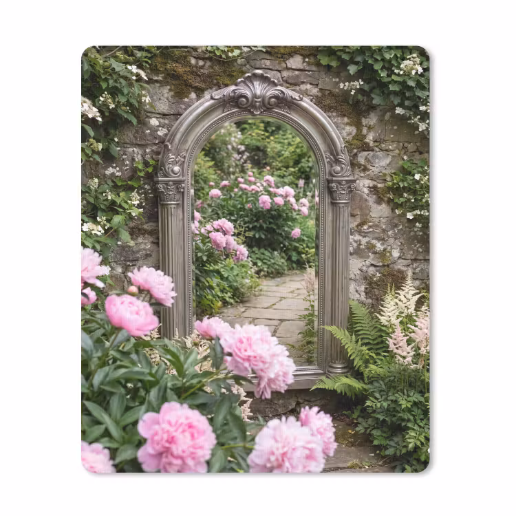Mauspad - Spiegel – Garten – Blumen — 1