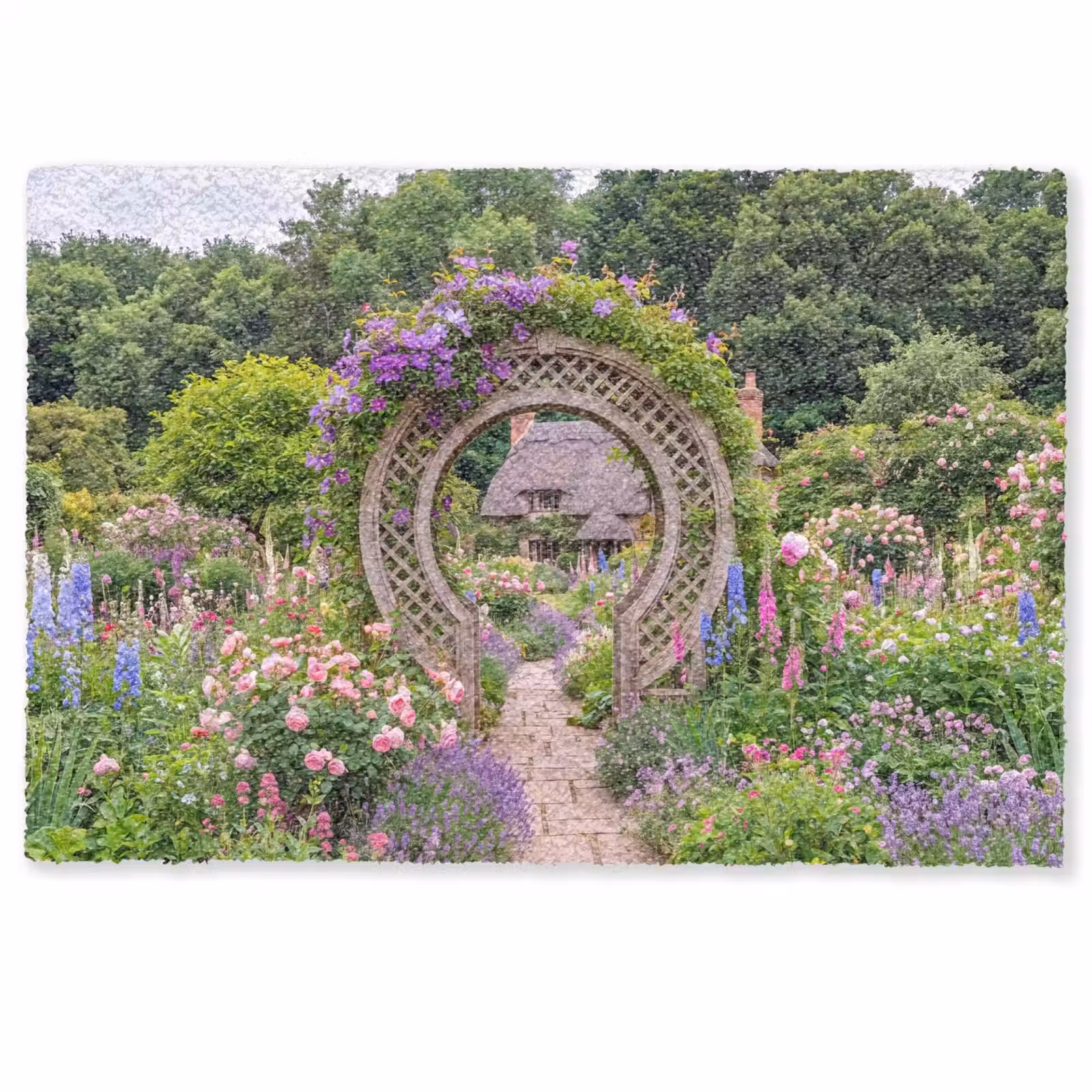 Fußmatte - Garten – Bogen – Blumen — 1