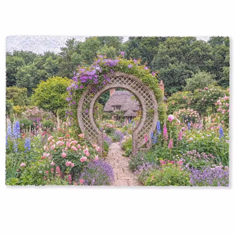 Fußmatte - Garten – Bogen – Blumen — 1
