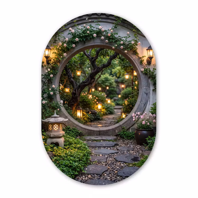 Forexbild Oval - Tor – Garten – Beleuchtung — 1
