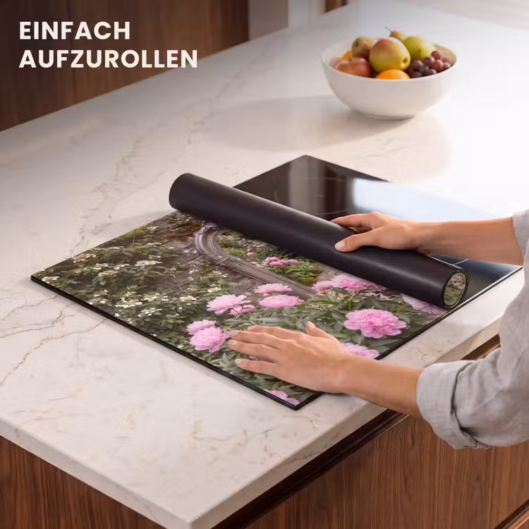 Herdabdeckplatte - Spiegel – Garten – Blumen — 7