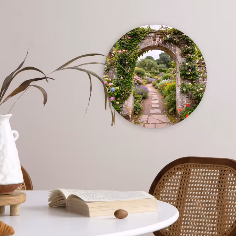 Forexbild Rund - Garten – Blumen – Weg — 4