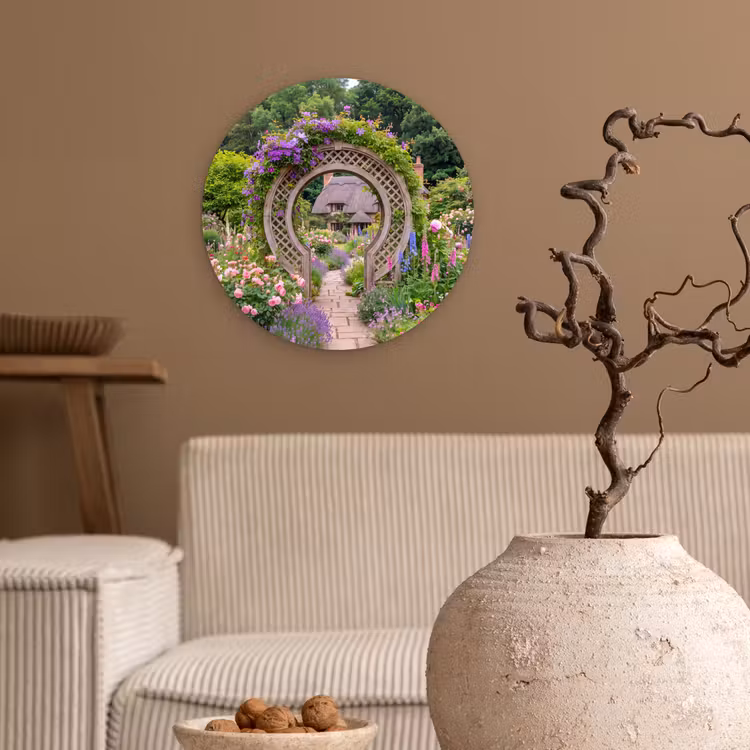Forexbild Rund - Garten – Bogen – Blumen — 2
