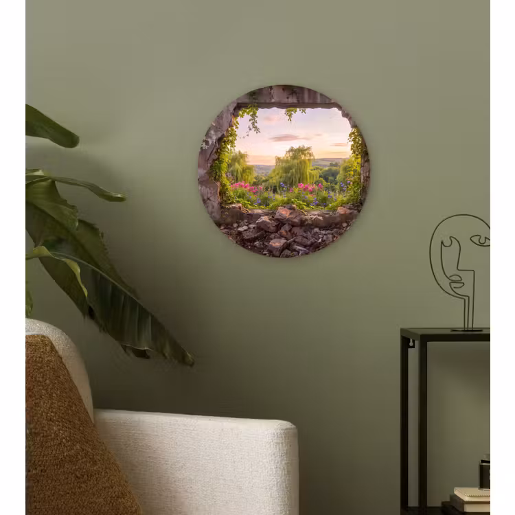 Forexbild Rund - Mauer – Natur – Blumen — 3