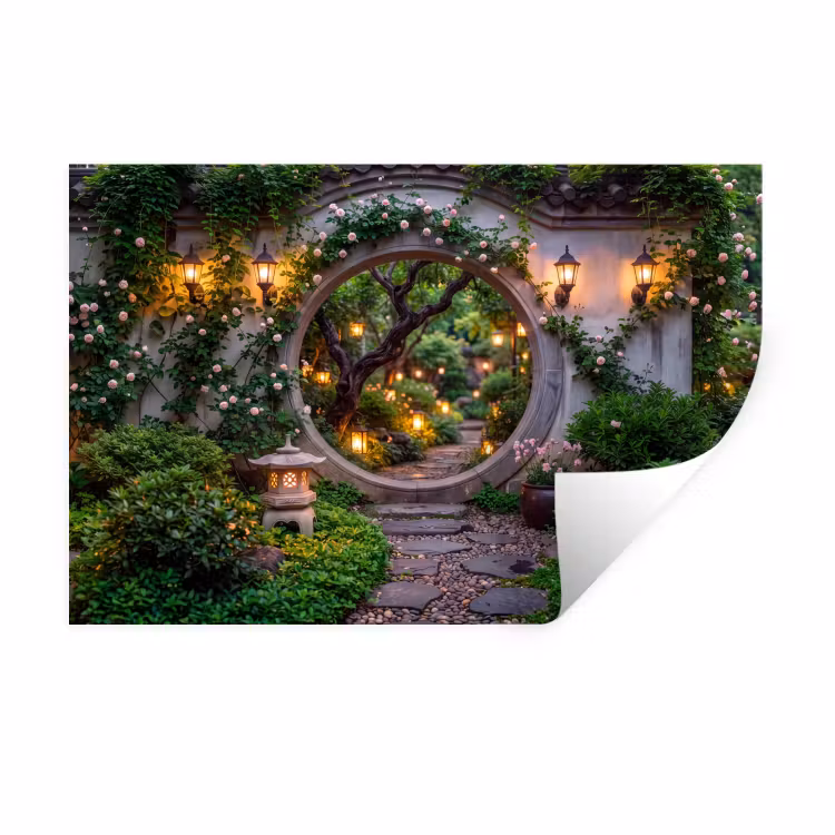 Wandtattoo – Tor – Garten – Beleuchtung — 1