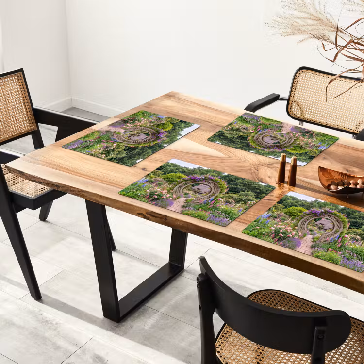 Tischset - 6 Stück - Garten – Bogen – Blumen — 3
