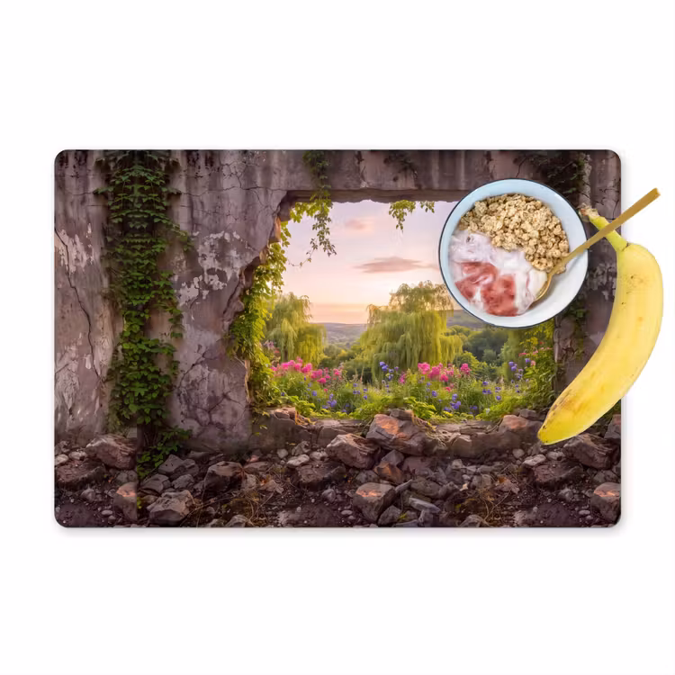 Tischset - 6 Stück - Mauer – Natur – Blumen — 1