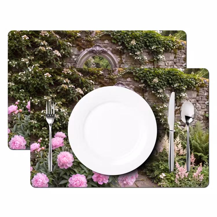 Tischset - 6 Stück - Spiegel – Garten – Blumen — 2
