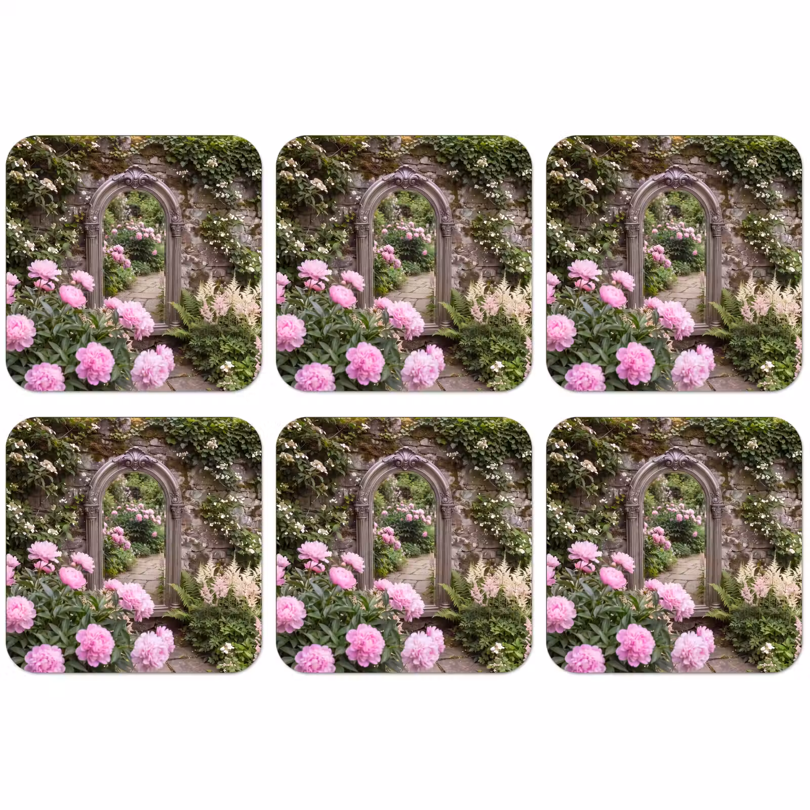 Untersetzer - Spiegel – Garten – Blumen — 1