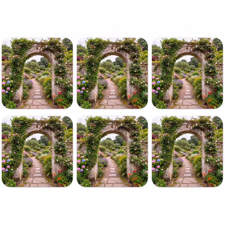 Untersetzer - Garten – Blumen – Weg — 1