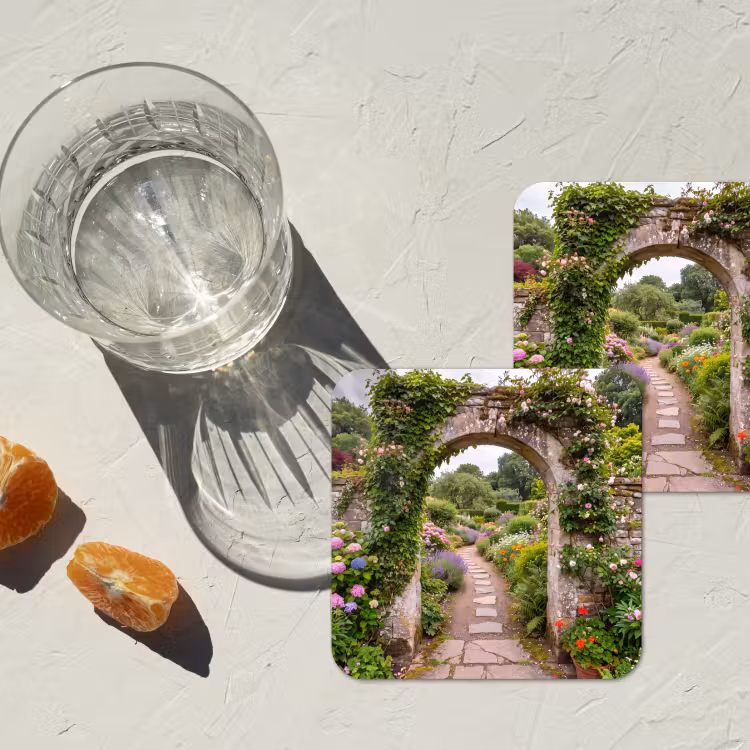 Untersetzer - Garten – Blumen – Weg — 2