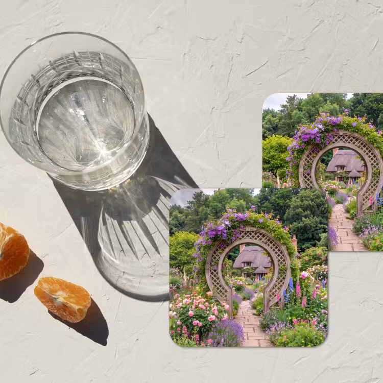Untersetzer - Garten – Bogen – Blumen — 2