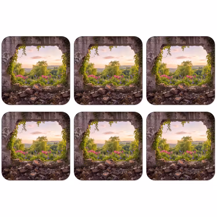 Untersetzer - Mauer – Natur – Blumen — 1