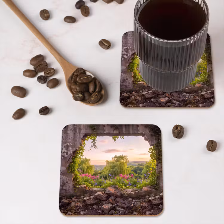 Untersetzer - Mauer – Natur – Blumen — 4