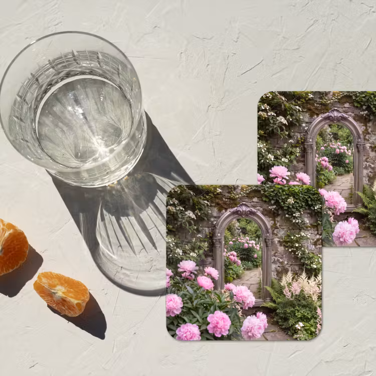 Untersetzer - Spiegel – Garten – Blumen — 2