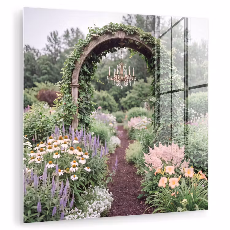 Glasbild - Bogen – Garten – Natur — 1