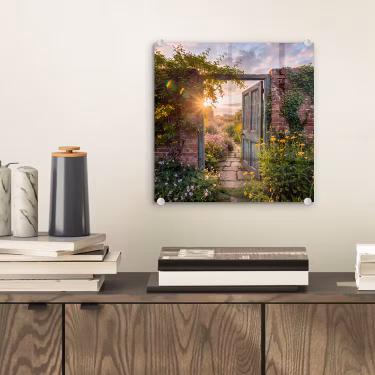 Glasbild - Tür – Garten – Natur — 2