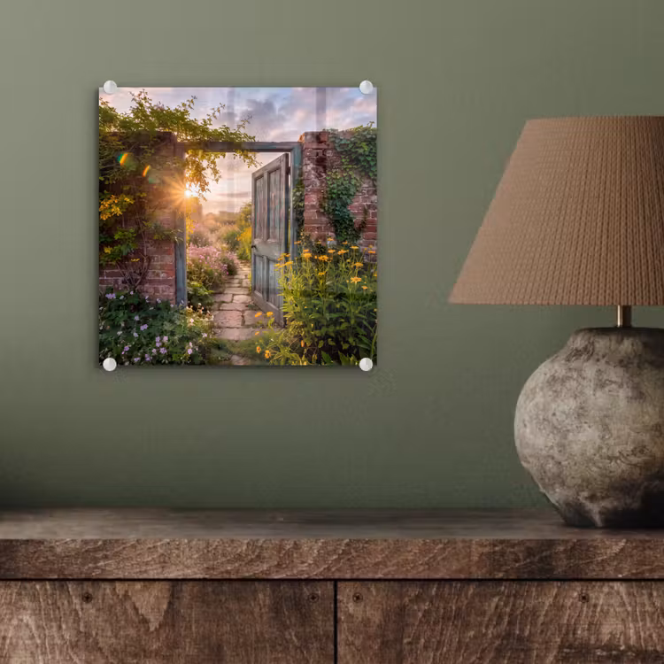 Glasbild - Tür – Garten – Natur — 4