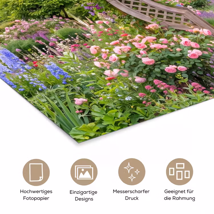 Poster - Garten – Bogen – Blumen — 5