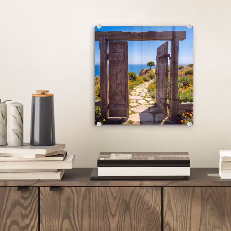 Glasbild - Tor – Weg – Meer — 2