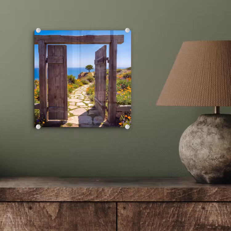 Glasbild - Tor – Weg – Meer — 4