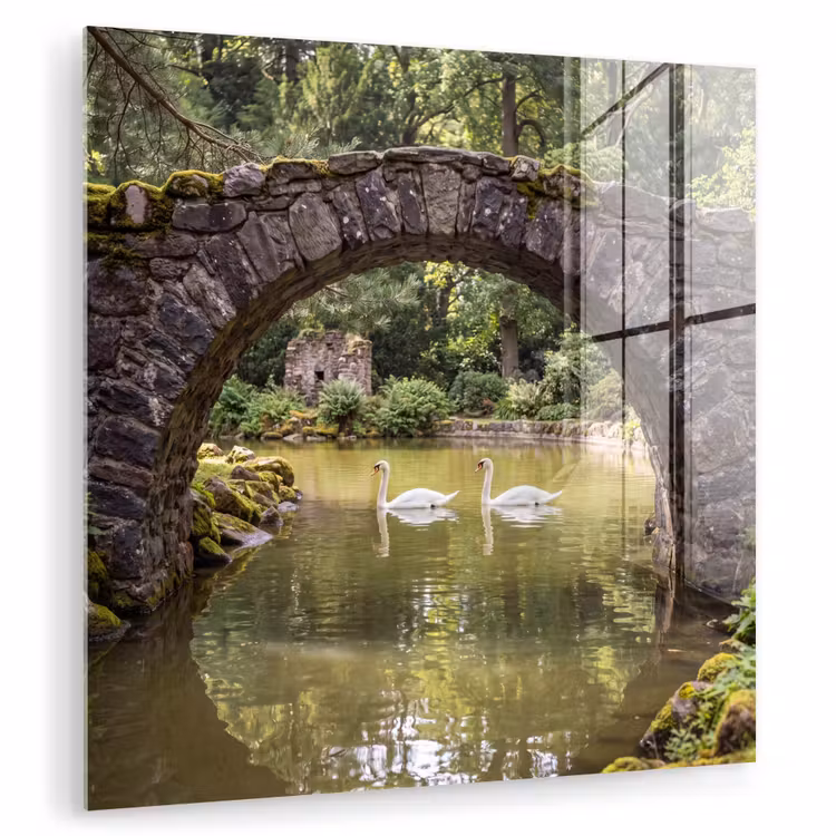 Glasbild - Vogel – Wasser – Natur — 1