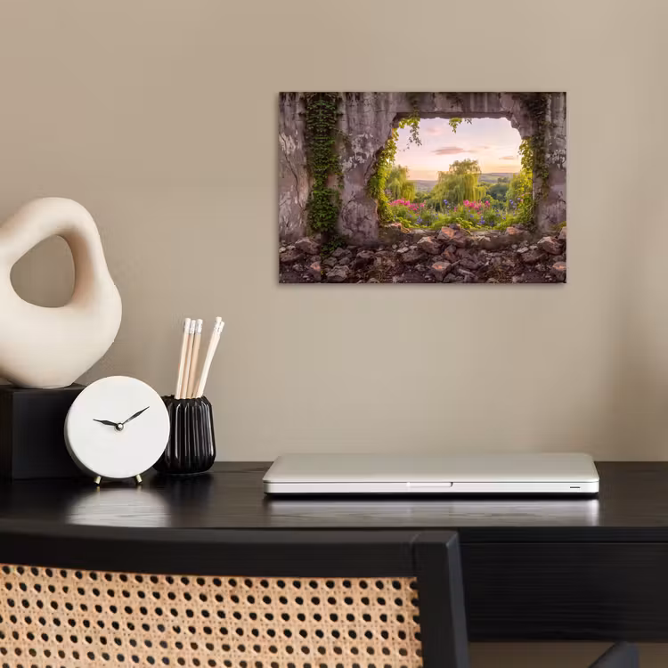 Poster - Mauer – Natur – Blumen — 2
