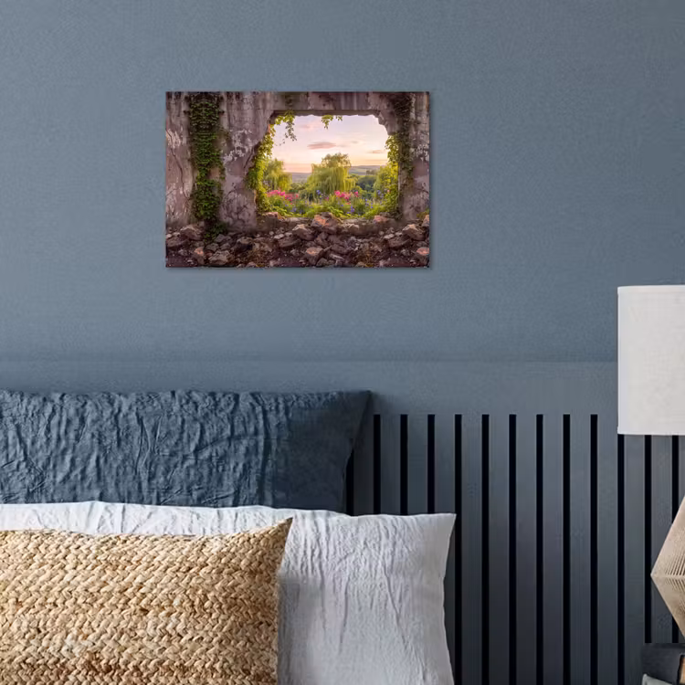 Poster - Mauer – Natur – Blumen — 3
