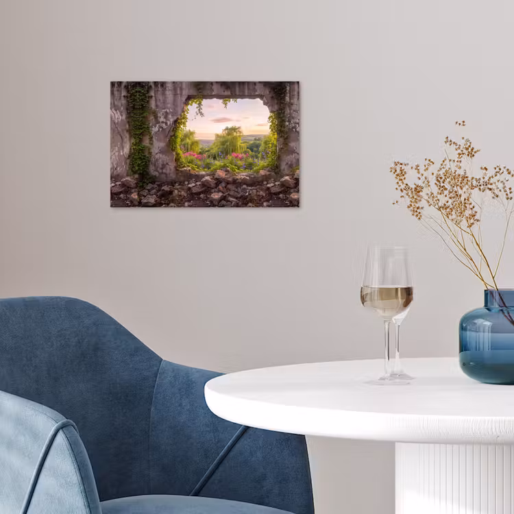 Poster - Mauer – Natur – Blumen — 4
