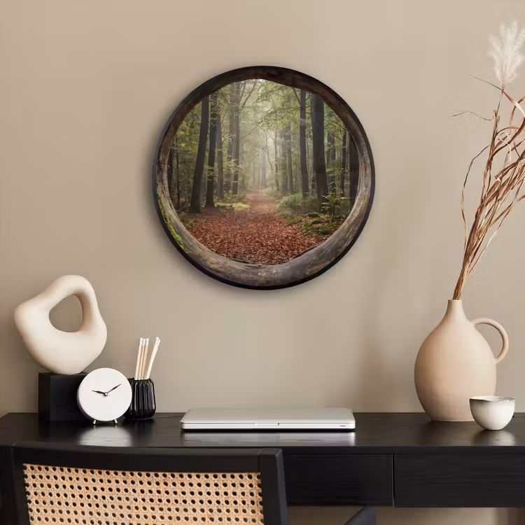 Poster im Rahmen Rund - Baum – Wald – Natur — 3