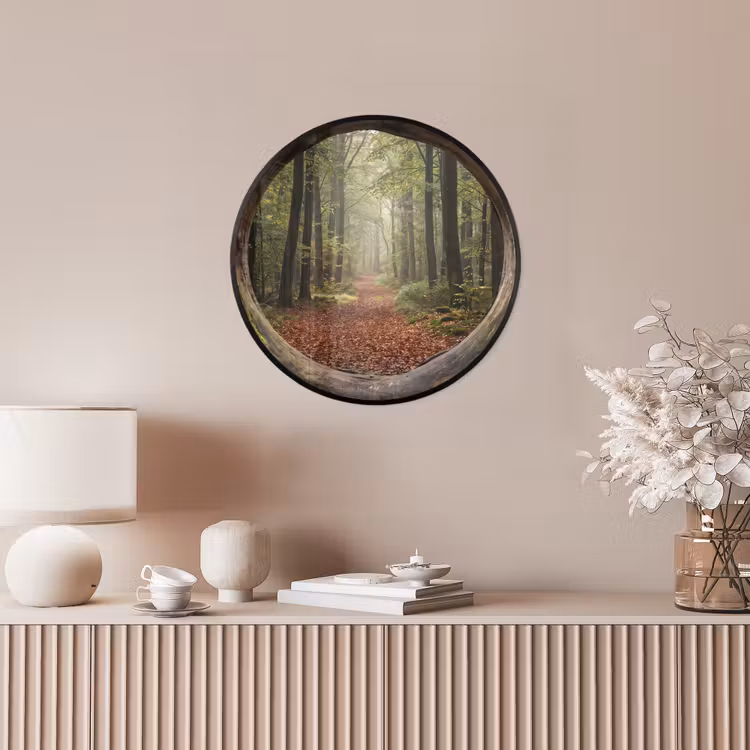 Poster im Rahmen Rund - Baum – Wald – Natur — 5