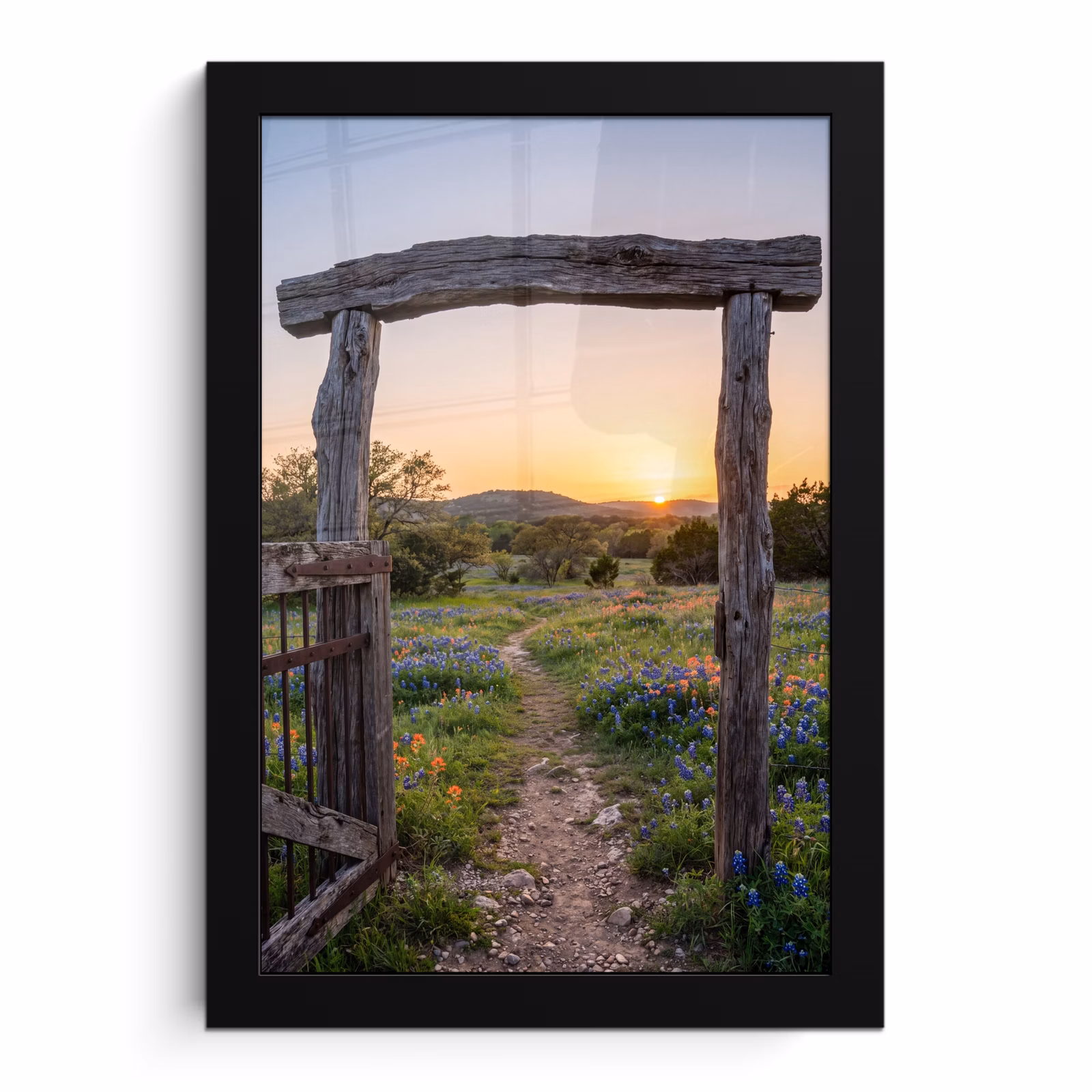 Bilder mit Rahmen - Tor – Blumen – Natur — 1