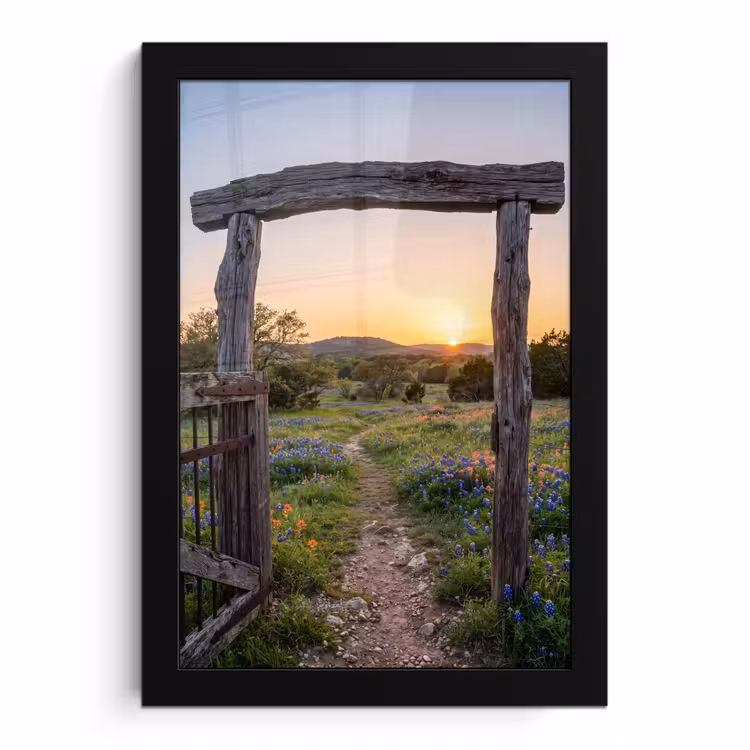Bilder mit Rahmen - Tor – Blumen – Natur — 1