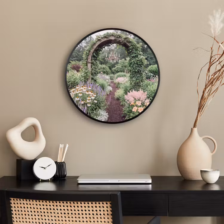 Poster im Rahmen Rund - Bogen – Garten – Natur — 3