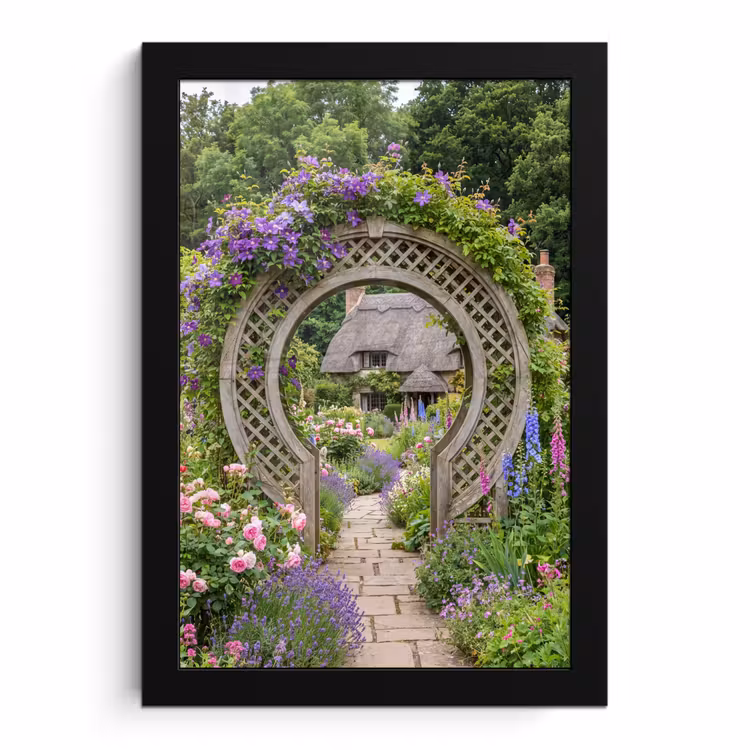 Bilder mit Rahmen - Garten – Bogen – Blumen — 1