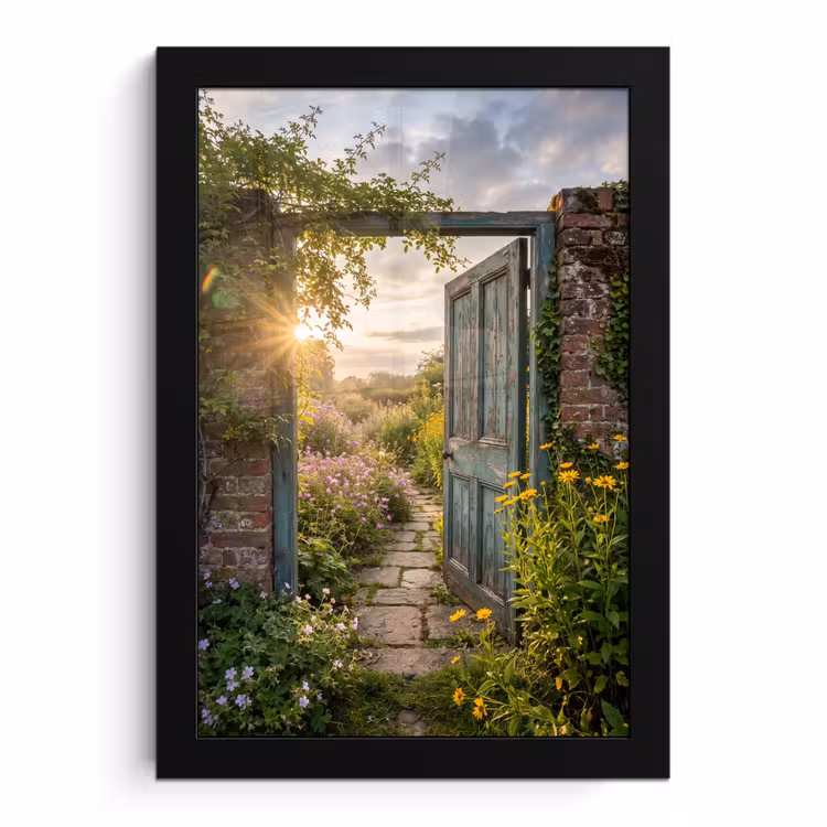 Bilder mit Rahmen - Tür – Garten – Natur — 1