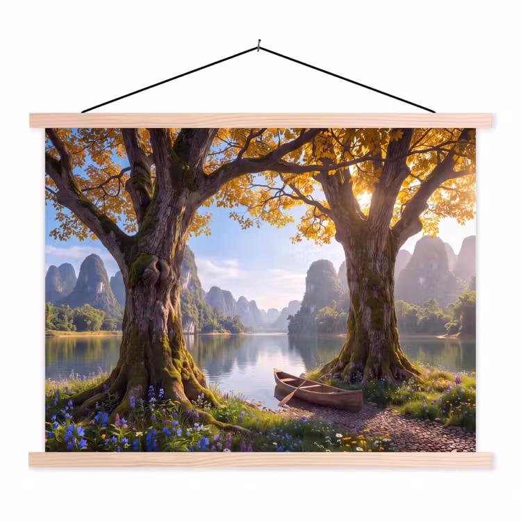 Stoffbild - Natur – See – Berge — 1
