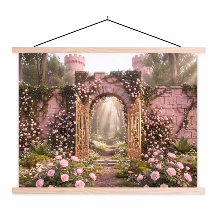 Stoffbild - Tor – Blumen – Märchen — 1