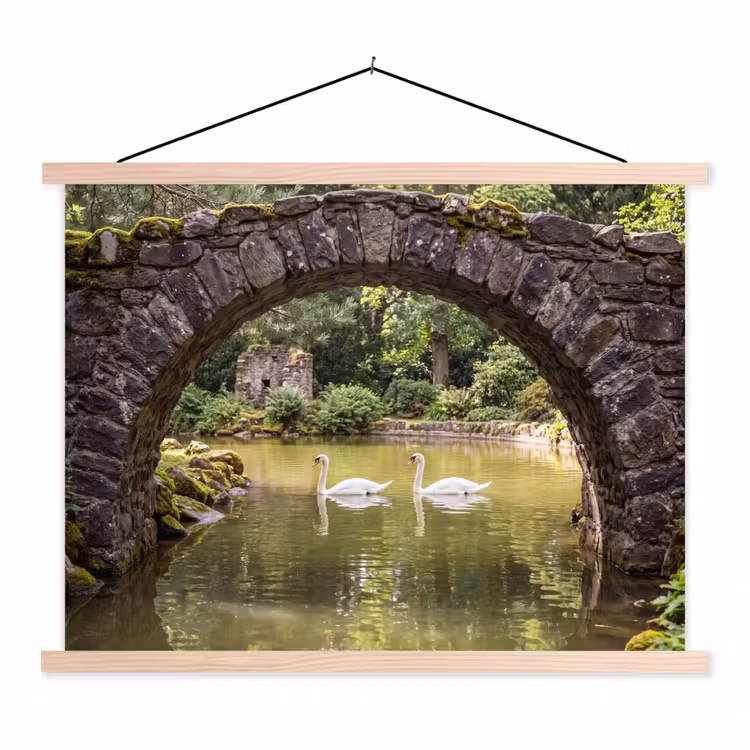 Stoffbild - Vogel – Wasser – Natur — 1