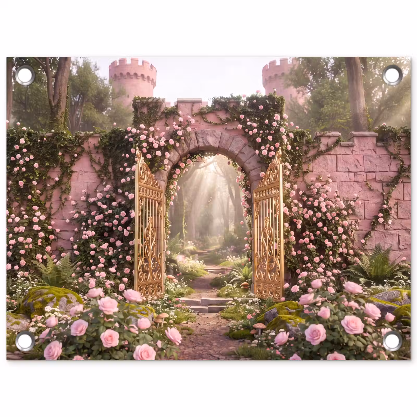 Gartenposter - Tor – Blumen – Märchen — 1