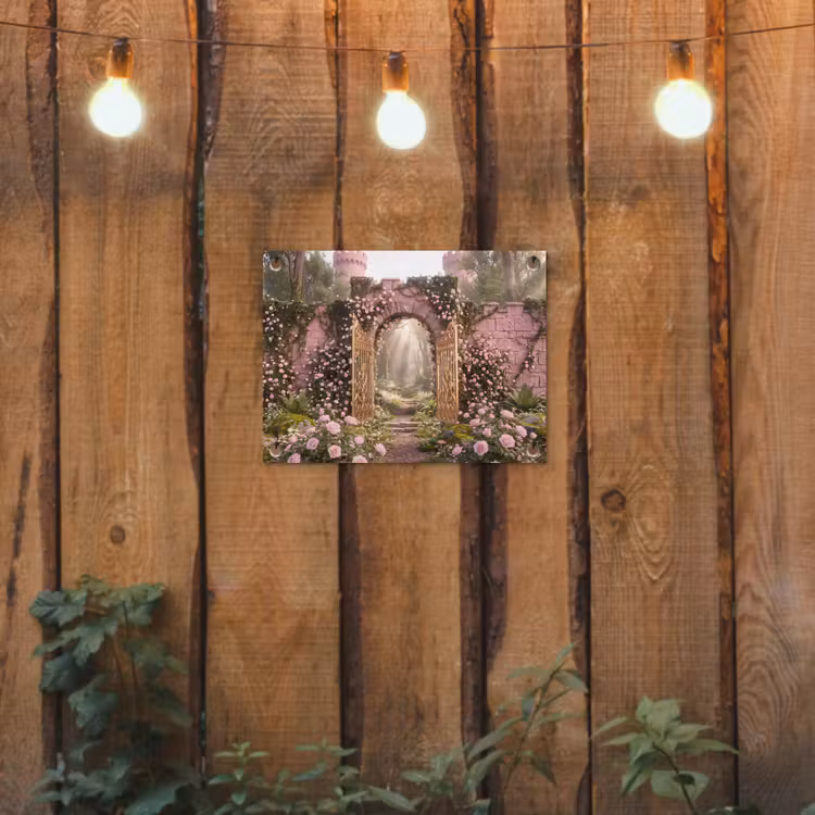Gartenposter - Tor – Blumen – Märchen — 2