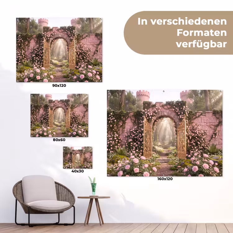 Gartenposter - Tor – Blumen – Märchen — 6